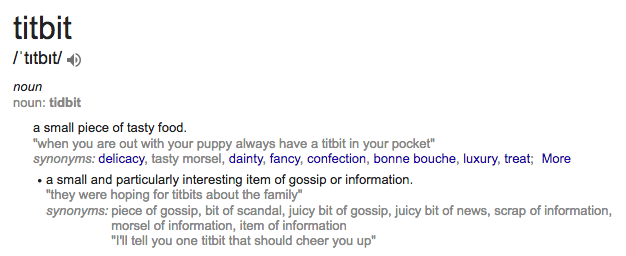 Explanation of Tidbit